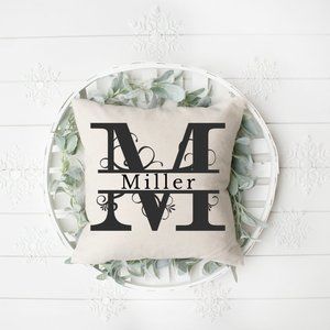Personalized Letter Pillow Cover 16X16